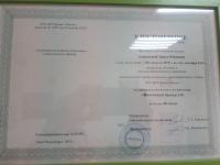 Сертификат сотрудника Алексеева Д.Ю.